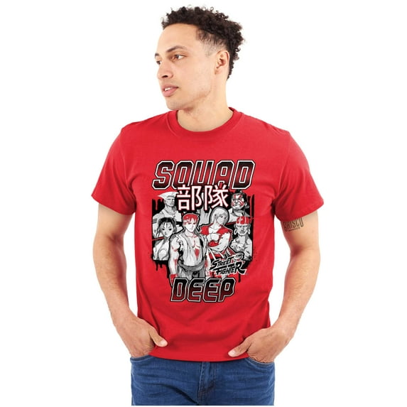Kanji Street Fighter Squad Deep Men's Graphic T Shirt Tees Brisco Brands L