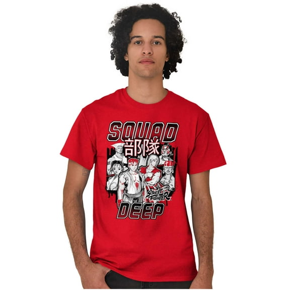 Kanji Street Fighter Squad Deep Men's Graphic T Shirt Tees Brisco Brands M