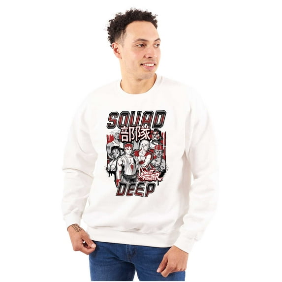 Kanji Street Fighter Squad Deep Sweatshirt for Men or Women Brisco Brands L