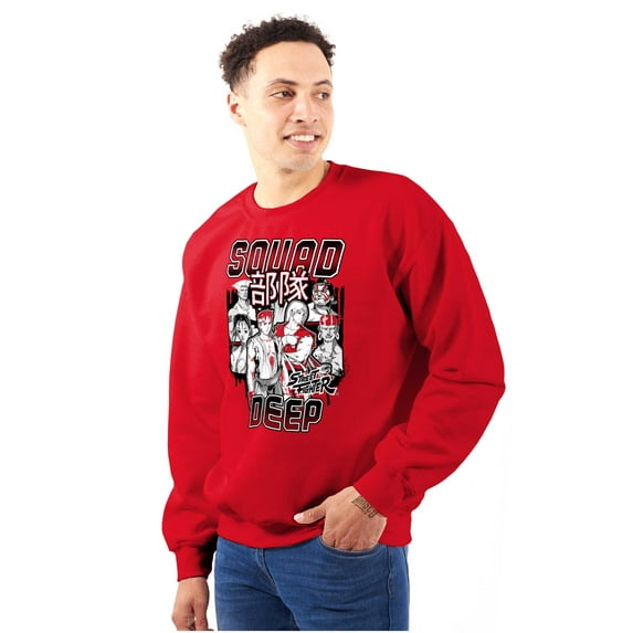 Kanji Street Fighter Squad Deep Sweatshirt for Men or Women Brisco Brands X