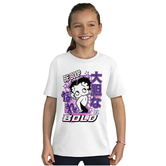 Kanji Style Betty Boop Be Bold Girls Kids T Shirt Tees Teen Brisco Brands XS
