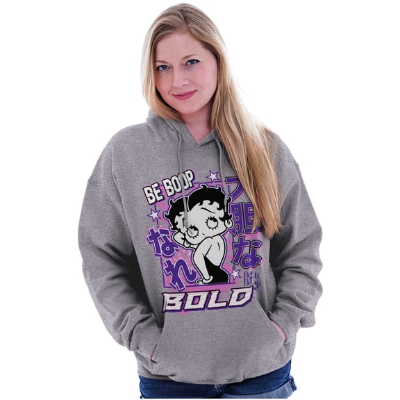 Kanji Style Betty Boop Be Bold Women Plus Size Hoodie Brisco Brands 3X