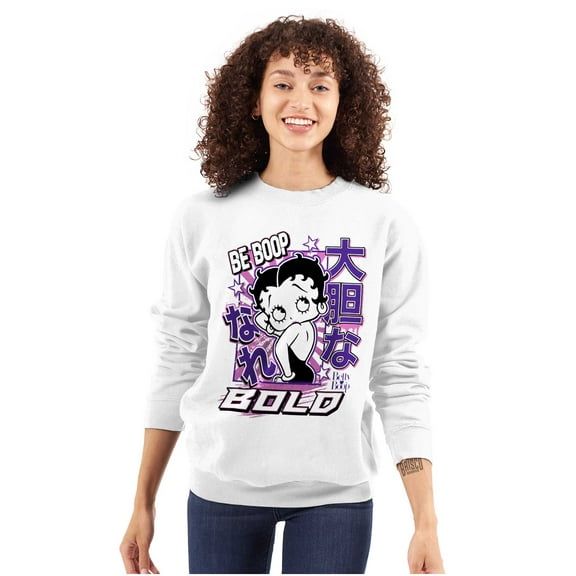 Kanji Style Betty Boop Be Bold Women Plus Size Sweatshirt Brisco Brands 5X