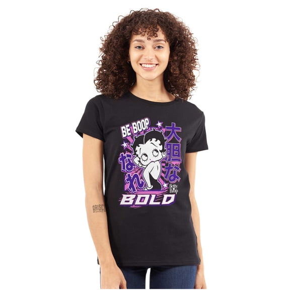 Kanji Style Betty Boop Be Bold Women's T Shirt Ladies Tee Brisco Brands S