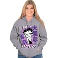 thumbnail image 1 of Kanji Style Betty Boop Be Bold Zip Hoodie Sweatshirt Women Brisco Brands L, 1 of 5
