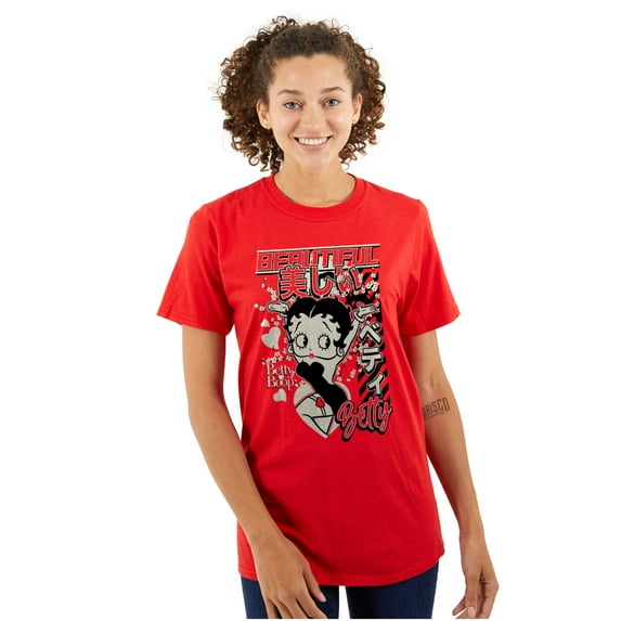 Kanji Style Betty Boop Beautiful Women's Graphic T Shirt Tees Brisco Brands L