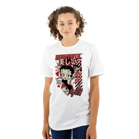 Kanji Style Betty Boop Beautiful Women's Graphic T Shirt Tees Brisco Brands L
