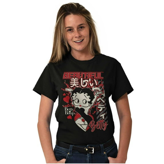 Kanji Style Betty Boop Beautiful Women's Graphic T Shirt Tees Brisco Brands X