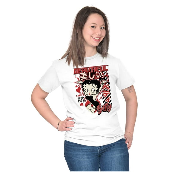 Kanji Style Betty Boop Beautiful Women's Graphic T Shirt Tees Brisco Brands X