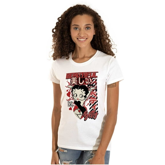 Kanji Style Betty Boop Beautiful Women's T Shirt Ladies Tee Brisco Brands M
