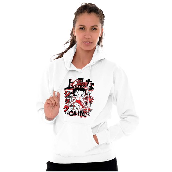 Kanji Style Betty Boop Classy Chic Women Plus Size Hoodie Brisco Brands 5X