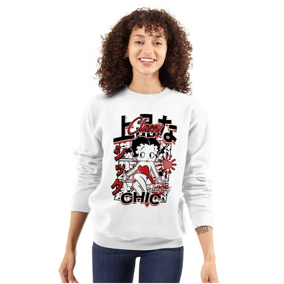 Kanji Style Betty Boop Classy Chic Women Plus Size Sweatshirt Brisco Brands 2X