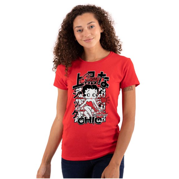 Kanji Style Betty Boop Classy Chic Women's T Shirt Ladies Tee Brisco Brands M