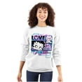 thumbnail image 1 of Kanji Style Betty Boop Love XOXO Women Crewneck Sweatshirt Brisco Brands L, 1 of 6