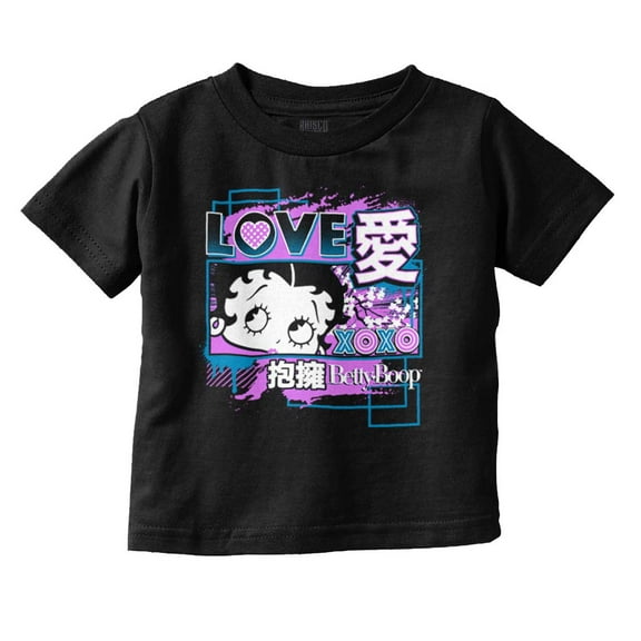 Kanji Style Betty Boop Love XOXO Youth T Shirt Tee Girls Infant Toddler Brisco Brands 5T