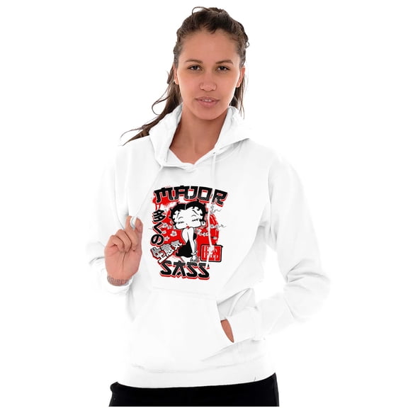 Kanji Style Betty Boop Major Sass Hoodie Sweatshirt Women Brisco Brands S