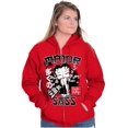thumbnail image 1 of Kanji Style Betty Boop Major Sass Women Plus Size Zipper Hoodie Brisco Brands 2X, 1 of 5
