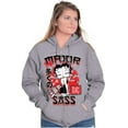 thumbnail image 1 of Kanji Style Betty Boop Major Sass Women Plus Size Zipper Hoodie Brisco Brands 2X, 1 of 5