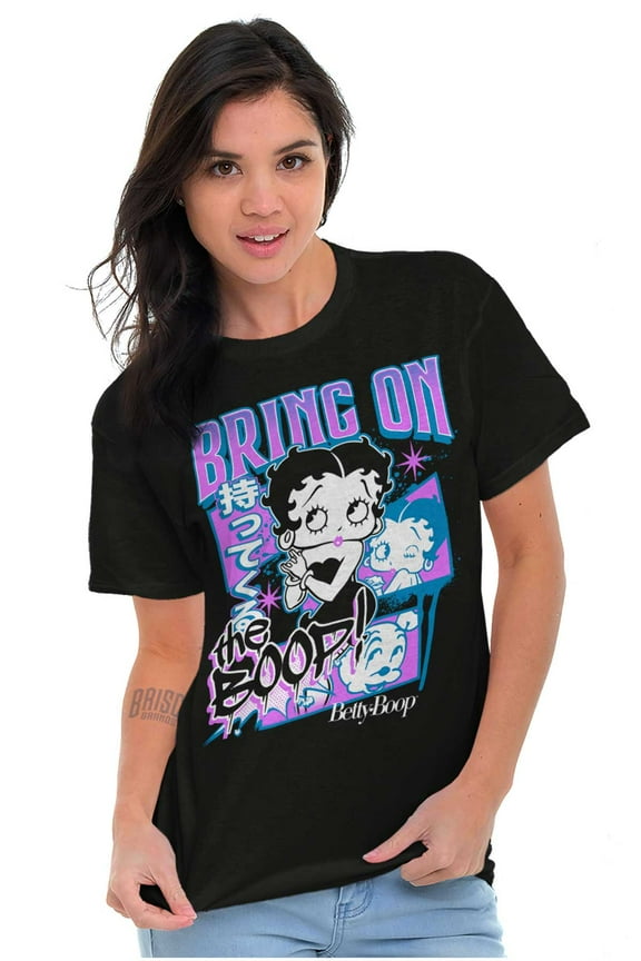 Kanji Style Cartoon Bring on the Boop Women's Graphic T Shirt Tees Brisco Brands M