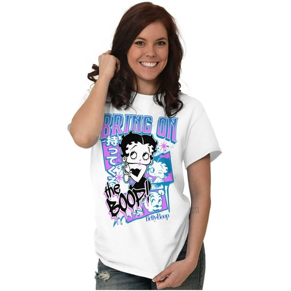 Kanji Style Cartoon Bring on the Boop Women's Graphic T Shirt Tees Brisco Brands S