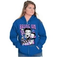 thumbnail image 1 of Kanji Style Cartoon Bring on the Boop Zip Hoodie Sweatshirt Women Brisco Brands M, 1 of 5