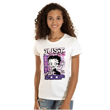 Kanji Style Cartoon Just Say Boop Women's T Shirt Ladies Tee Brisco Brands L