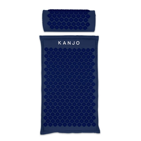 Kanjo Acupressure Mat Set Mat: 17 X 28 Inch / Pillow: 6 X 14 Inch Navy Blue KANNAVM