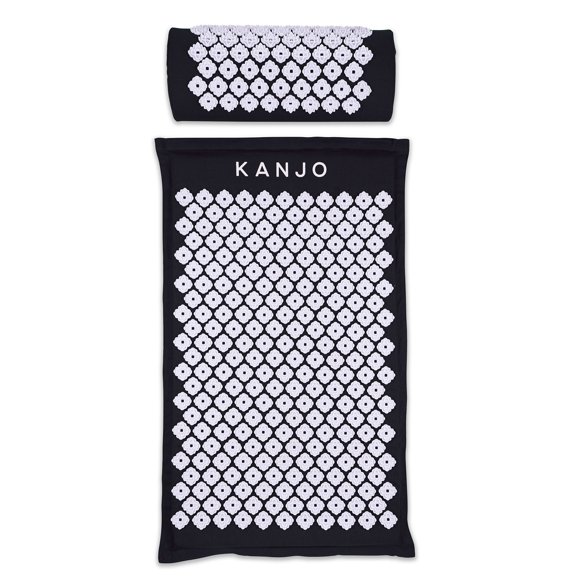 Kanjo Acupressure Mat Set Mat: 17 X 28 Inch / Pillow: 6 X 14 Inch Onyx KANONYM