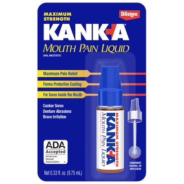 Kanka Maximum Strength Mouth Pain Liquid For Canker Sores , 0.33 oz, One Count