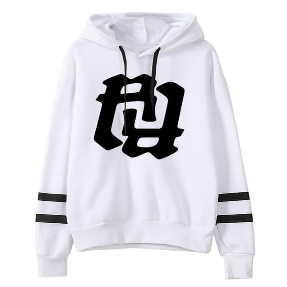 Kankan hooded rr really rich hooded drawstring pocketless  sweatshirt men/women rip hip hop pullover