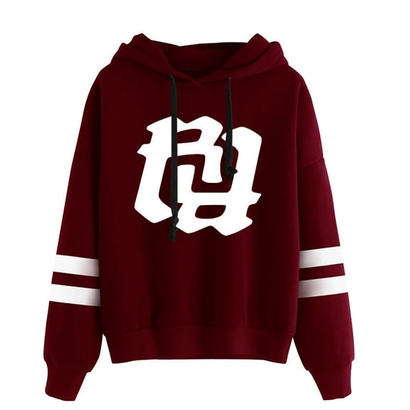 Kankan hooded rr really rich hooded drawstring pocketless  sweatshirt men/women rip hip hop pullover