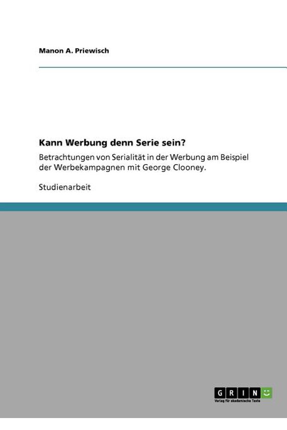 Kann Werbung Denn Serie Sein?