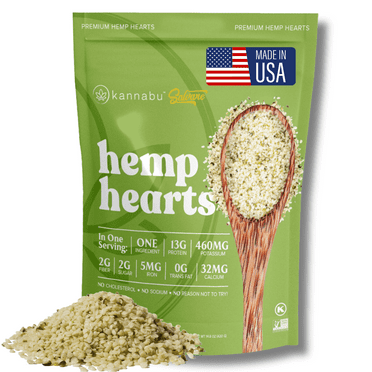 Kannabu Hemp Hearts | Mix in Protein Shake, Smoothie, Yogurt, Oatmeal | Hemp Seeds | Vegan, Gluten Free, Keto (14.8 oz - Pack of 1)