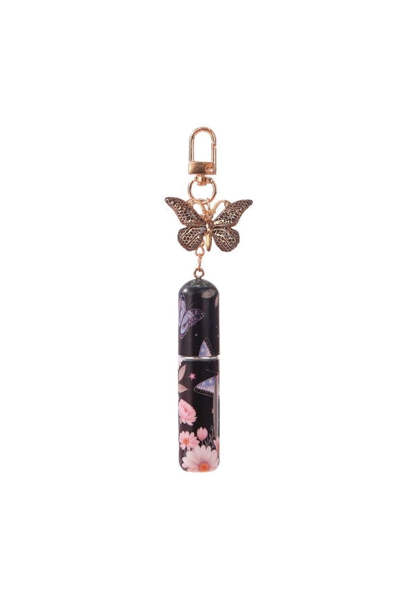 3 PCS Atomizer Perfume Spray Bottles with Butterfly Keychain, Portable Travel Perfume Bottle Refillable Atomizer Container for Daily Use