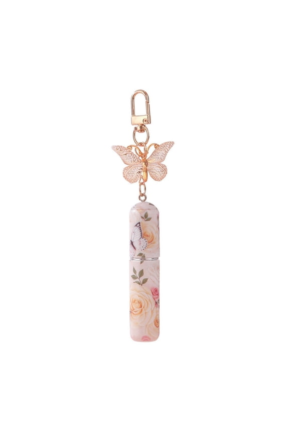 3 PCS Atomizer Perfume Spray Bottles with Butterfly Keychain, Portable Travel Perfume Bottle Refillable Atomizer Container for Daily Use