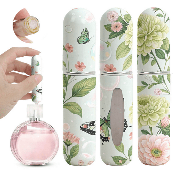 Kannior 3 PCS Perfume Spray Bottles Empty Reusable Plastic Bottles for Cleaning Solutions Portable Leak proof Travel Essential Atomizer for Women