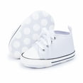 thumbnail image 1 of Kannior Baby Girls Boys Canvas Shoes Soft Sole Newborn Casual High-Top Ankle Sneakers First Walkers 3-18 Months, 1 of 7