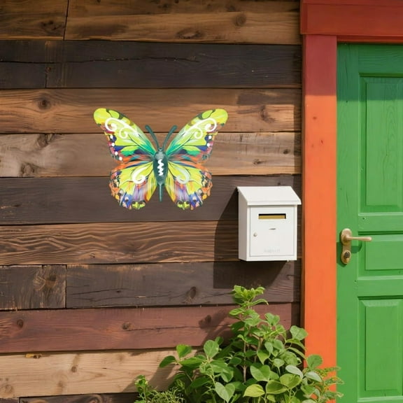 Kannior Metal Butterfly Wall Decor for Outdoor Garden decor Durable Butterfly Metal Wall Art with Vivid Hues Home Decor Sculpture