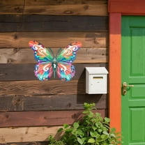Kannior Metal Butterfly Wall Decor for Outdoor Garden decor Durable Butterfly Metal Wall Art with Vivid Hues Home Decor Sculpture