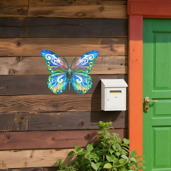 Kannior Metal Butterfly Wall Decor for Outdoor Garden decor Durable Butterfly Metal Wall Art with Vivid Hues Home Decor Sculpture