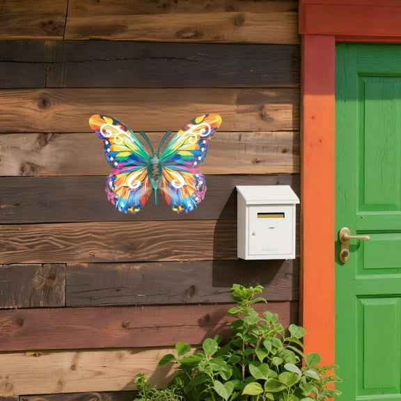 Kannior Metal Butterfly Wall Decor for Outdoor Garden decor Durable Butterfly Metal Wall Art with Vivid Hues Home Decor Sculpture