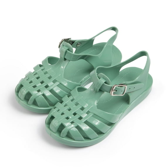 Kannior Toddler Girls Jelly Sandals Soft Rubber Sole Closed Toe Summer Shoes Mary Jane Dress Princess Flat