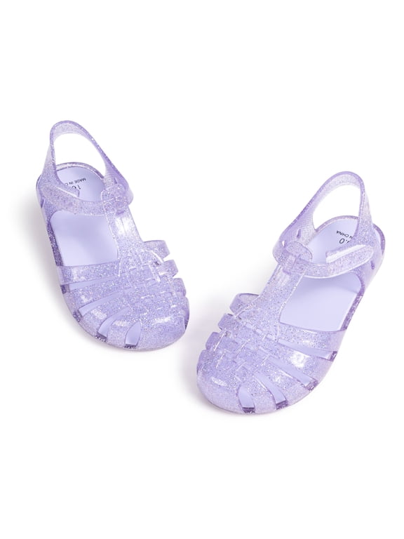 Toddler Girls Jelly Sandals Soft Rubber Sole Closed Toe Summer Shoes Mary Jane Dress Princess Flat