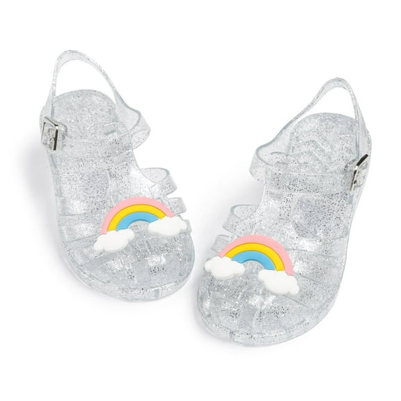 Kannior Toddler Girls Jelly Sandals Soft Rubber Sole Closed Toe Summer Shoes Mary Jane Dress Princess Flat