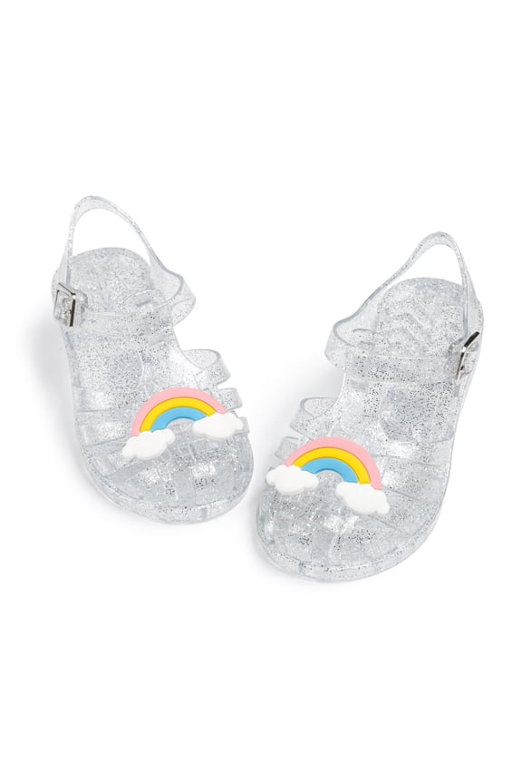 Toddler Girls Jelly Sandals Soft Rubber Sole Closed Toe Summer Shoes Mary Jane Dress Princess Flat