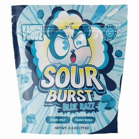 Kanpai Sour Burst Blue Razz 2.5oz - Sweet & Sour Blue Raspberry Freeze Dried Clusters