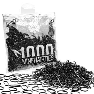 Foeses 1000 Pack Mini Rubber Bands, Soft Elastic Bands Non-Slip Small Tiny  Hair Ties for Toddlers, Kids, Braids - Black 