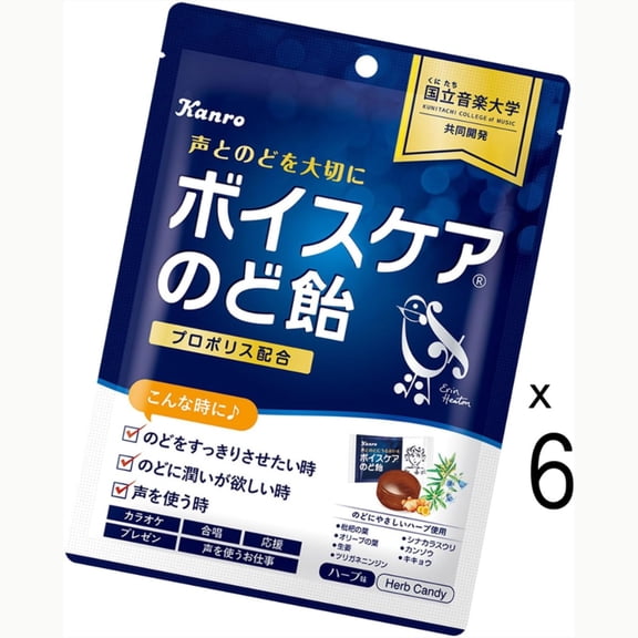 Kanro Voice Care Throat Candy 70g 6 Bags  Protect Your Voice  Throat  Made in JAPAN - Tokyo Sakura Mall
