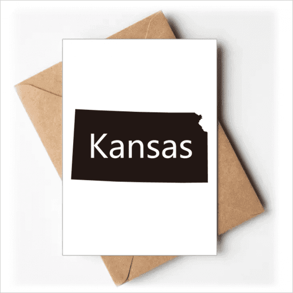 Kansas America USA Map Outline Greeting Cards You are Invited Invitations