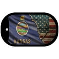 thumbnail image 1 of Kansas/American Flag Novelty Metal Dog Tag Necklace DT-12395 2" x 1" Dog Tag (DT), 1 of 1